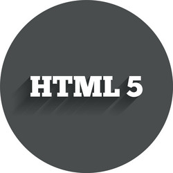 html5 sign icon new markup language symbol vector