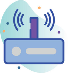 Isolated wifi machine line fill block style icon vector