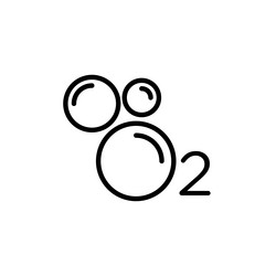 oxygen o2 icon isolated on white background vector image