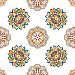 Seamless pattern with elements of mandala style vector