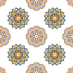 Seamless pattern with elements of mandala style vector