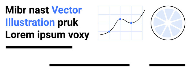 data visualization with graph grid and abstract vector image