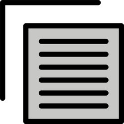 document file user interface flat color icon vector image