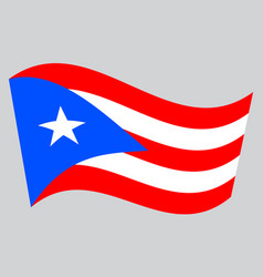 Download Puerto Rican waving Flag Royalty Free Vector Image