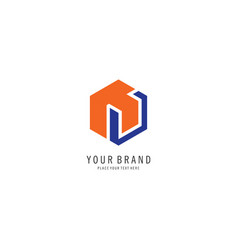 Letter k hexagon colorful logo creative initial k Vector Image