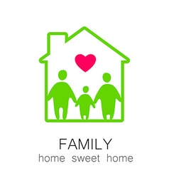 Download House and happy family logo Royalty Free Vector Image ...