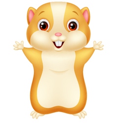 Cute hamster cartoon Royalty Free Vector Image