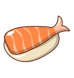 Sushi lunch cartoon coloring page Royalty Free Vector Image