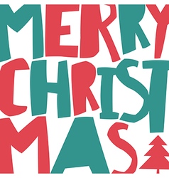 Xmas tree retro card Royalty Free Vector Image