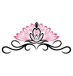 Abstract pink lotus flower Royalty Free Vector Image