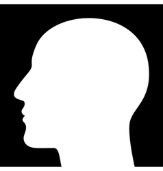 silhouette of a head vector
