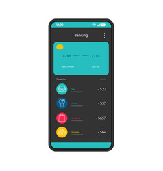 Online banking mobile apps ui ux gui set Vector Image