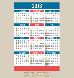2018 Pocket Calendar - FREE DOWNLOAD