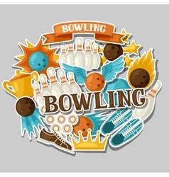 Bowling score sheet Blank template scoreboard Vector Image