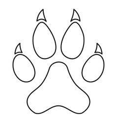 paw print clip art free outline