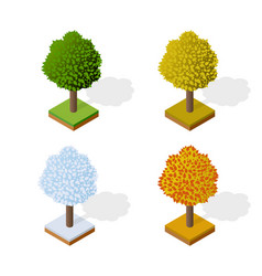 Trees icons on white background Royalty Free Vector Image