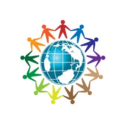 Hands teamwork flower logo Royalty Free Vector Image - VectorStock
