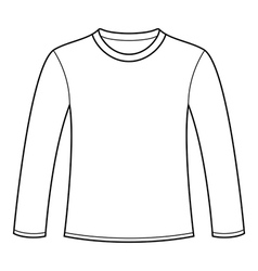 Download Long-sleeved T-shirt template Royalty Free Vector Image
