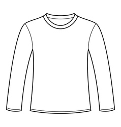 Download Long-sleeved T-shirt template Royalty Free Vector Image