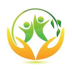 Abstract human leaf logo image Royalty Free Vector Image - VectorStock