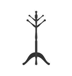 Wooden coat rack cartoon icon Royalty Free Vector Image