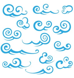 Japanese clouds Royalty Free Vector Image - VectorStock