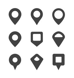 Map markers flat icon Royalty Free Vector Image