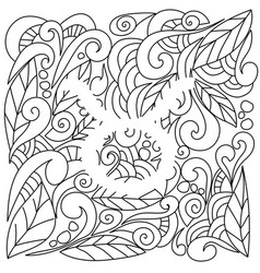 Coloring page using negative space silhouette Vector Image
