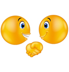 Emoticons Shaking Hands Vector Image Emoticons Shaking Hands Vector Image