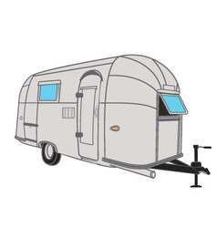 Vintage Airstream Style Camper Vector Image Vintage Airstream Style Camper Vector Image