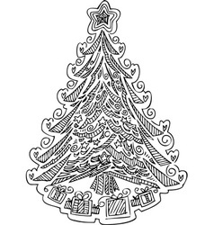 Download Christmas coloring mandala Royalty Free Vector Image
