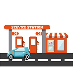 A garage shop Royalty Free Vector Image - VectorStock