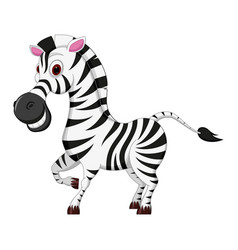 Download Cute baby zebra cartoon Royalty Free Vector Image