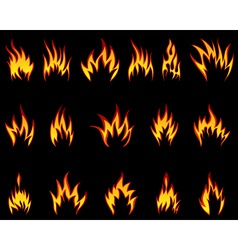 Fire patterns set Royalty Free Vector Image - VectorStock
