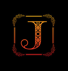 Download Floral letter j ornament font Royalty Free Vector Image