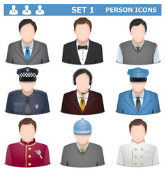 Person icons set 3 Royalty Free Vector Image - VectorStock