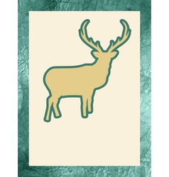 Christmas reindeer card template Royalty Free Vector Image