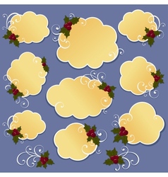 Cute christmas new Year postcard template Vector Image