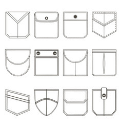Download Shirt pockets Royalty Free Vector Image - VectorStock
