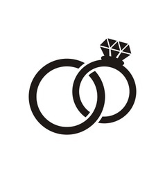 Wedding ring icons Royalty Free Vector Image - VectorStock