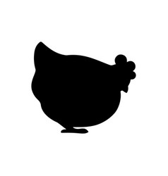 Download Chicken Silhouette with Cluck Text Royalty Free Vector Image