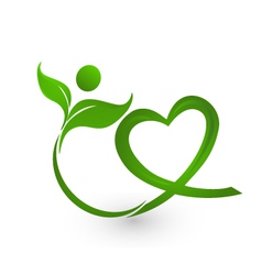 Abstract human leaf logo image Royalty Free Vector Image - VectorStock