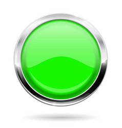 Metallic button template Round sticker Icon Vector Image