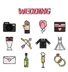 Wedding icons Royalty Free Vector Image - VectorStock