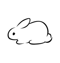 Download Cute standing bunny on white Royalty Free Vector Image