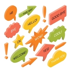 Comics style speech bubbles set Royalty Free Vector Image