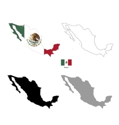 Flag of mexico Royalty Free Vector Image - VectorStock