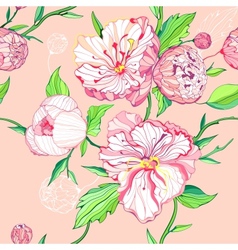 Background with gentle peony Royalty Free Vector Image