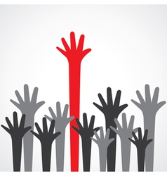 Raised hands Royalty Free Vector Image - VectorStock