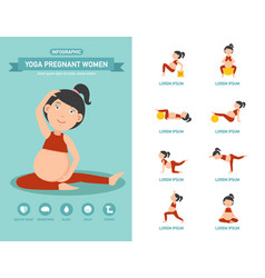 Pregnant yoga woman Royalty Free Vector Image - VectorStock